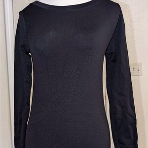 Classic Black Long Sleeve Bodycon Top